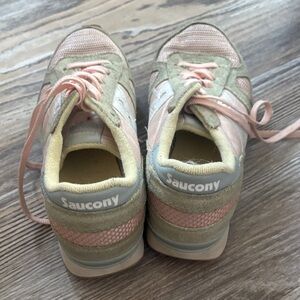 Saucony Pastel Pink and Green Running Shoes
